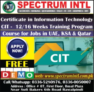 CIT Course, DIT, IT, EDUCATION, TECHNICAL & VOCATIONAL, CIT, DIT, AUTOCAD 2d/3d, NEBOSH, IOSH, HSE & SAFEFY OFFICER COURSES 03360050007, 03365280876