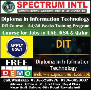 DIT Coures, CIT Course, Internship Courses, ACCOUNTS, DIT, IT, TALLY, QUICKBOOKS, PEACHTREE, EDUCATION, TECHNICAL & VOCATIONAL, AUTOCAD 2d/3d, NEBOSH, IOSH, HSE & SAFEFY OFFICER COURSES 03360050007, 03365280876